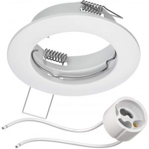 Kalsw-Cadre De Montage Au Plafond Fere Cadre De Montage Blanc Mat (Led/Halogène/Gu10/Mr16/Par16/50mm) Incl.Douille Gu10 - Neuf