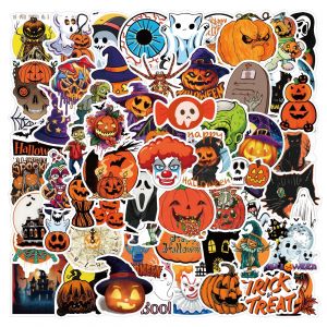 110 Pièces D'halloween Doodle Autocollants Drôle De Cadeau Anime Autocollants Bricolage Imperméable À L'eau Fraîche Autocollants Pvc Stickers Pour Scrapbooking Ordinateur Portable, - Neuf