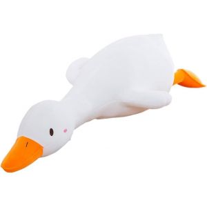 Peluche canard, peluche animal en peluche, oreiller c&acirc;lin super doux pour tous les &acirc;ges (yeux ronds blancs, 25,6'') - Neuf