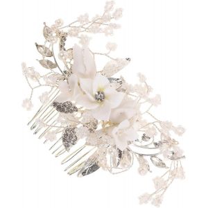 Coiffe De Mariée Coiffe De Mariée Peigne Blanc Accessoires De Mariage Mariée - Neuf