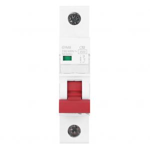 Disjoncteur miniature GYM8 1P, petit interrupteur pneumatique 230/400 VCA 50/60 Hz - Neuf
