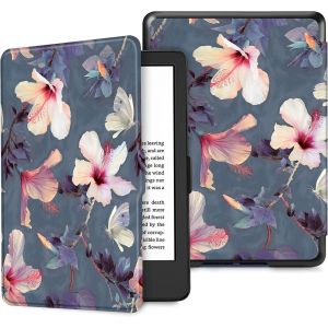 GUOP-Étui Pour 6"" Kindle (11E Génération,Modèle 2024/2022),Coque Fine Et Légère,Housse Fermeture Magnétique Réveil/Veille Automatique,Blooming Hibiscus - Neuf