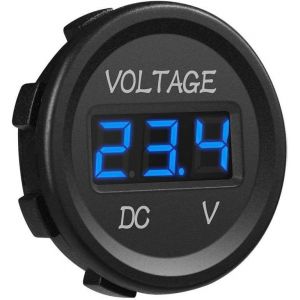 12-24V DC Voltmètre Affichage Numérique de LED Imperméable à l'eau pour Bateau Moto Camion Marine(Bleu) - Neuf