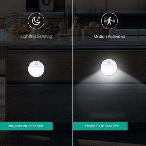 Veilleuse Avec D&eacute;tecteur De Mouvement, 4pcs Veilleuses Led Pour Armoire, Veilleuse &Agrave; Piles Avec Marche/Arr&ecirc;t Automatique, Veilleuse Pour Enfants Pour Escaliers, Chambre &Agrave; Coucher - Neuf