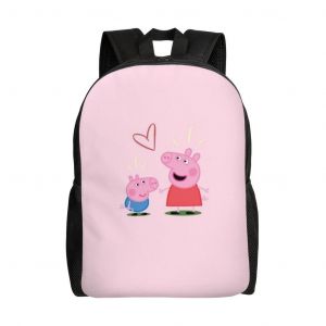 Sac à dos polyvalent Peppa Pig, lavable, style décontracté, pour écoliers, tendance, en tissu Oxford, unisexe, HXN3295 - Neuf