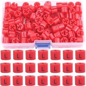 Lot de 150 cintres en plastique avec code couleur pour cintres en fil m&eacute;tallique avec bo&icirc;te de rangement Rouge Taille L - Neuf