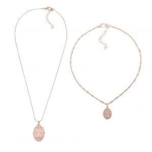 2pcs Femmes Classique Pendentif Pendentif Cha&icirc;ne Plaqu&eacute; Couche Bijoux Mode D&eacute;coration Alliage Collier - Neuf