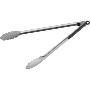 Pince à Barbecue, Acier inoxydable/plastique, Longueur : 39,4 cm, Argenté/noir, - Neuf