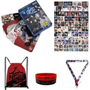 TRAHOO-Stray Kids Accessoire, Ensemble cadeau Stray Kids, Coffret Cadeau Fans de Stray Kids, Personal Stray Kids Merchandise Coffret Cadeau, Carte Photo Stray Kids, sac &agrave; cordon Stray Kids Autocollan - Neuf