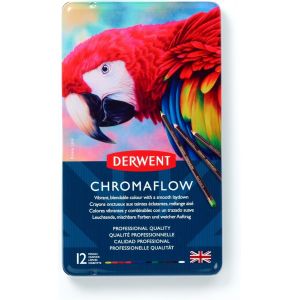 Chromaflow Bo&icirc;te De 12 Crayons De Couleurs, Mines Tendres De 3,5 Mm, Faciles &Agrave; Estomper, Pour Dessin & Coloriage, Qualit&eacute; Professionnelle, 2305856 - Neuf