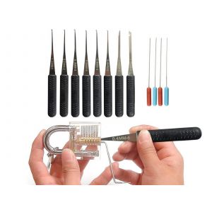 Kit de 12 outils de crochetage et d'extraction de cl&eacute;s - Neuf