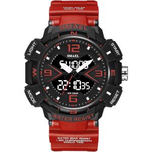 Montre Homme Sport Digitale Outdoor Double Temps Etanche Alarme Led &Eacute;lectronique Analogique Quartz Plastique Montres Bracelet.[J921] - Neuf