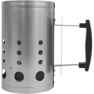 Ulteronixshop-Allume-feu au charbon Fireplus pour barbecue - Fabriqu&eacute; en acier galvanis&eacute; - Poign&eacute;e en plastique isolant thermique - Dimensions : 27 x 17,5 x 30 cm - Neuf