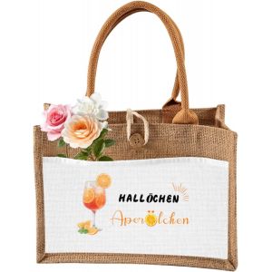lbgwp60-Aperol Sac Cadeau En Toile De Jute Pour Femme Avec Bouton ¿ Sac De Plage Aperol Spritz Accessoires Pour Femme Pour Fête De Jardin, Enterrement De Vie De Jeune Fille ¿ Coffret Cadeau Pour - Neuf