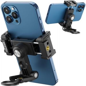 Loc-Telesin Adaptateur De Trépied Pour Téléphone Portable,Support Réglable Pour Téléphone Portable Avec Sabot Froid,Fixation Verticale Et Horizontale Pour Iphone Android Samsung Galaxy - Neuf