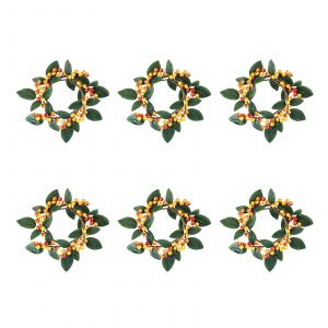 Artisanaux, D&eacute;corations de No&euml;l, &Eacute;l&eacute;gant Ferme Rustique D&eacute;cor, Artificielle Berry Couronne Orne Votre Maison avec l'Esprit de f&ecirc;te, des Bougies, des Anneaux pour - Neuf