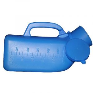Urinoir pour homme avec couvercle (2 unités, non hermétique) Pistolet pour urinoir pour homme, bouteille pour urinoir, urinoir pour homme bleu 1200 ml - Neuf