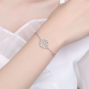 Bracelets Pour Femmes En Argent 925, Bracelet Ancre Arbre De Vie, Bracelet Boussole, Cadeau M&egrave;re-Fille Pour Femmes - Neuf