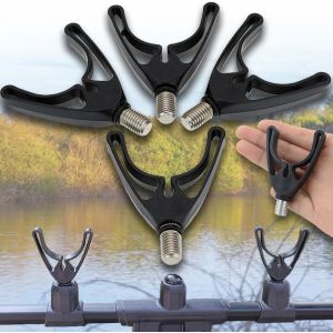 4 Pcs Fishing Rod Holder,Fishing Rod Holder,U-Shaped Handle Holder,Fishing Rod Rest,For Match Fishing Rods,Bank Stick,Fishing Rod Pod,Rod Holder - Neuf