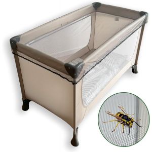 Moustiquaire Lit Bebe, Filet Anti-Moustique Pour Lit Parapluie, Cododo, Berceau Et Parc B&eacute;b&eacute; - Universel, Mailles Fines, R&eacute;sistant Et Lavable - Gris - Neuf