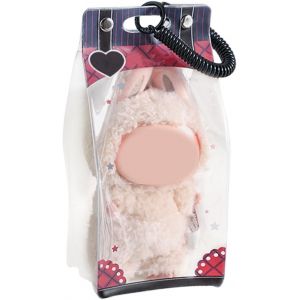 1 pc Sac de Poussette + Porte-cl&eacute;s Protecteur de Jouet en Peluche Transparent, Sac de pr&eacute;sentation, Mini Valise Acrylique Portable - Neuf