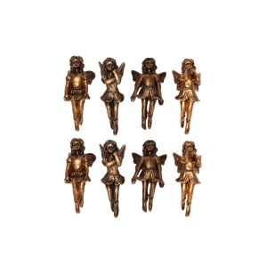 Lot de 8 statues de f&eacute;es en r&eacute;sine pour la d&eacute;coration ext&eacute;rieure et les bordures de paniers de fleurs - Neuf