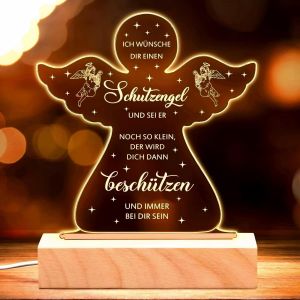 Cadeaux De Bapt&ecirc;me Pour Filles, Cadeaux De Bapt&ecirc;me Pour Enfants, Ange Gardien, Bapt&ecirc;me, Confirmation, Cadeau Pour B&eacute;b&eacute;, Communion, Cadeau De Naissance, Gar&ccedil;on Et Fille, Veilleuse Ange - Neuf