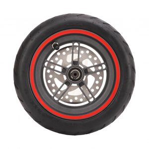 Roue Arriere De Trottinette Electrique Avec Disque De Frein De 120 Mm, Pneu Pneumatique Rouge Pour Xiaomi Pro Pro2 M3 - Neuf