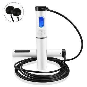 Corde &Agrave; Sauter Num&eacute;rique Intelligente Bran Springs : C&acirc;ble En Acier R&eacute;glable Avec Rev&ecirc;tement En Pvc, Deux Modes De Saut Et Compteur De Calories Pour Des Entra&icirc;nements Efficaces. - Neuf