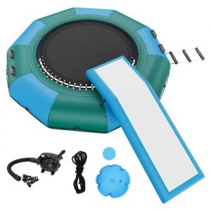 Trampoline Aquatique Gonflable De-Duoku-10 Pieds-Plate Forme De Natation Rebond-Avec Toboggan Piscine Lac-20,25 Kg - Neuf