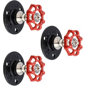 Jexnovashop-Btsky 3 Crochets De Suspension Vintage, Tuyau En Fer Industriel Fixation Murale R&eacute;tro Pour Peignoir, Serviette, Sac, Parapluie, Chapeau D&eacute;coration Antique De Maison, Type 2 - Neuf