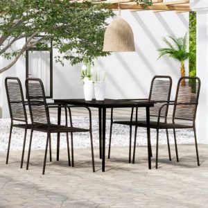 Prolenta Premium - Ensemble &Agrave; Manger De Jardin 5 Pcs Noir - Neuf