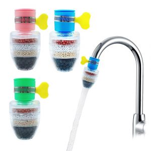 Filtre de robinet &agrave; filtre fin multicouche-4 Pi&egrave;ces filtres &agrave; eau &agrave; charbon actif,pour la maison et la cuisine(2 bleus,1 vert,1 rose) - Neuf