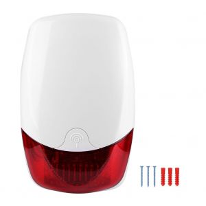Alarme exterieure sans fil etanche 110 dB avec son et lumiere clignotante et sirene - Neuf