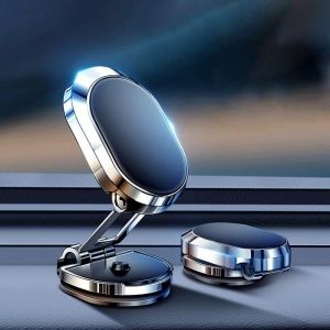 Support De Téléphone Pour La Voiture, Double Rotation À 360° Super Sticker Holder, Upgrade 6x Magnets Dashboard Car Phone Mount Fits All Smartphones - Neuf