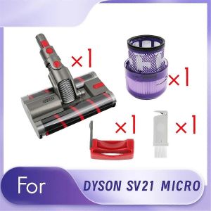 Kit brosse &agrave; double rouleau + filtre SV21 + interrupteur de verrouillage pour t&ecirc;te d'aspirateur de type MICRO SV21, remplacement du rouleau souple - Neuf