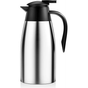 Jexnovashop-2 L Bouteille Isotherme En Acier Inoxydable, Bouilloires Isol&eacute;es Sous Vide, Isolation Thermique 24 Heures, Pour Bouilloires, Th&eacute;i&egrave;res Et Cafeti&egrave;res Pour Garder Boissons Chaudes - Neuf