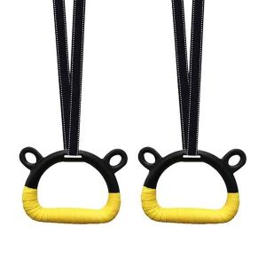 Anneaux De Gymnastique Pour Enfants Avec Sangles Réglables - Conception Sûre, Antidérapante Et Ergonomique Pour Une Remise En Forme Et Des Moments De Jeu Amusants ! - Neuf