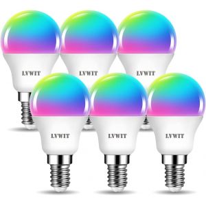 4.9w Ampoule Connect&eacute;e E14, Smart G45 Ampoule Led Avec Wifi 470lm, Compatible Avec Alexa Et Google Assistant, Remplace 40w Ampoule Incandescent, Lot De 4 - Neuf