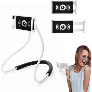 Support Telephone Cou Portable Universel Support de T&iquest;&iquest;l&iquest;&iquest;phone Portable 360&iexcl;&atilde; Rotatif Flexible Long Bras Support Mobile Cou Paresseux Stand pour V&iquest;&iquest;lo Lit Bureau iPhone 4-9.5inches(Blanc) - Neuf