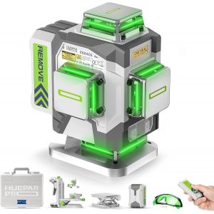 Ulteronixshop-Niveau Laser Auto-Nivellement 4D Vert Haute Pr&eacute;cision - 4 * 360 Avec Batterie Lithium-Ion 8000 mAh, Support Multifonctionnel et &Eacute;tui Rigide ZK04CG - Neuf