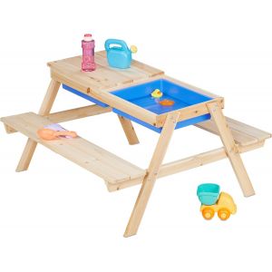 Ulteronixshop-Table de Pique-Nique, pour Votre Enfant, Cuisine ext&eacute;rieure, H x L x P : 50 x 89 x 86 cm, Jardin, Nature - Neuf
