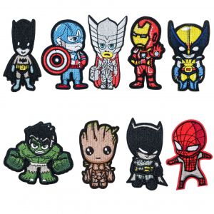 Lot De 9 Patchs Thermocollants Aléatoires Pour Enfants, Badges D'épaule En Tissu, Patchs À Coudre Et À Repasser, Patchs De Broderie Diy Pour Vêtements, Jeans, Chapeaux, T-Shirts - Neuf