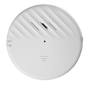 Capteur d'alarme de fenêtre ABS durable Sensibilité réglable à distance Détecteur de bris de verre alimenté par batterie Anglais Blanc - Neuf