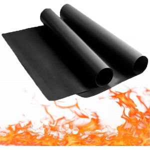 Loc-Tapis De Cuisson R&eacute;utilisable Pour Barbecue/Four/Plancha, 2 Pi&egrave;ces (30X40Cm), Antiadh&eacute;sif, R&eacute;sistant &Agrave; 260&deg;C, Sans Bpa/Pfos &iquest; Pour Gril, Cuisson Au Gaz, Charbon Et Four - Neuf