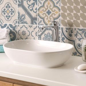 Eryi-- Autocollants Carrelage Salle De Bain Et Cuisine 24 Pcs 10x10 Cm - Ps00086 Décoration Murale En Carrelage Mosaïque Pvc Imperméable Style Carreaux De Ciment Azulejos - Neuf