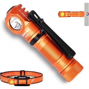 H16 Lampe Frontale Led Rechargeable 650 Lumens &Eacute;lev&eacute;s, Lampe De Poche &Agrave; Angle Droit Edc Aa &Agrave; 90 Degr&eacute;s Avec Base Magn&eacute;tique, Mini Lampe De Poche Avec Clip, Lampe Frontale Led 519a 90+ High Cri - Neuf