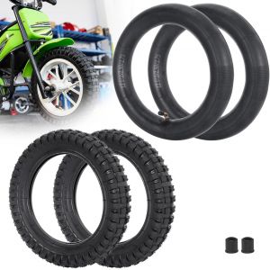Subzonal-2 Jeux De 12,5x2,75 (12-1 / 2x2,75) Pneus &Agrave; Crampons Robustes Et Chambres &Agrave; Air Avec Potence Tr87 Courb&eacute;e De Remplacement Pour Mini-V&eacute;los De Poche Mx125 Mx350 Mx400 Dirt Rocket X-560 Scooter - Neuf