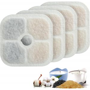 Kalanka-4 Paquets De Filtre Fontaine De Animaux,Compatibles Avec La 2.5l/84.5 Fl Oz Filtre Fontaine Remplacement Pour Chat,Filtres De Rechange Pour Syst&egrave;me De Triple Filtration - Neuf
