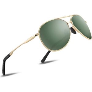Lunettes De Soleil Homme Pilote Lunettes De Soleil Polarisées Pour Hommes Et Femmes Protection Style Classique Lunettes Ultralégères Verres Anti-Reflets Conduite Pêche Sports Avec Lunettes De Soleil - Neuf